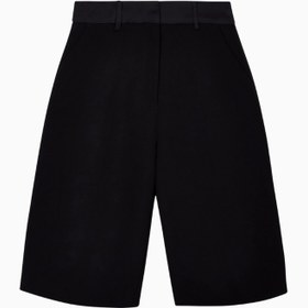 Resim Satin Detail Longline Bermuda Kadın Şort - Siyah / L 