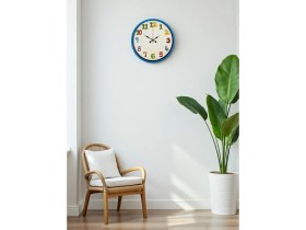 Resim Ototechparca 36 cm Mavi Çocuk Odası Duvar Saati 