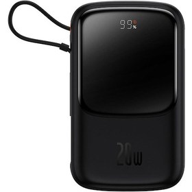 Resim Baseus Qpow Pro Digital Display Fast Charge Power Bank 10000mah 20w İp Edition Black With: Simple Charging Cable Type-c 3a 0.3m Black Overseas Edition Siyah 