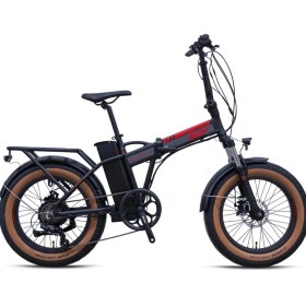 Resim Loop Dıscovery - 20 - Katlanır ( Fat Bike) - 7 Vites - H.disc - Elektrikli - Mat Siyah-Kırmızı/füme 
