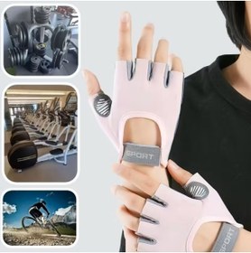 Resim BGA kadın silikon destekli spor yoga fitness egzersiz eldiveni 