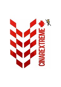 Resim Reflektif Kırmızı Damalı Kask Motosiklet Sticker Takımı Çınar Extreme 