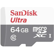 Resim Sandisk Ultra 64 Gb 100 Mb/s Uhs-ı Class 10 Sdsqunr-064g-gn3mn Micro Sd Kart 