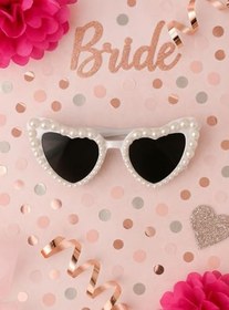 Resim İncili Kalp Çerçeveli Parti Gözlüğü Bekarlığa Veda Partisi Gözlük 