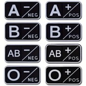 Resim 1 adet Dayanıklı PVC Kan Grubu Yaması - A, AB, B+, O+ Tanımlama - Sırt Çantaları, Şapkalar, Giysiler için Taktik Yumuşak Kauçuk Rozet - Erkekler için Temel Aksesuar 