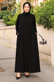 Resim MERYEMNUR Aslı Mevlana Ferace Siyah 