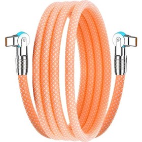 Resim 6018 Type C To Hızlı Şarj Data Kablosu Çevirici Dönüştürücü Adaptör 180 Döner 120w 2m 