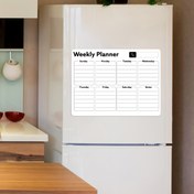 Resim Manyetik Buzdolabı Takvimi - Haftalık ve Aylık Planlayıcı, Notlar Bölümü ile Silinebilir Beyaz Tahta Etiketi, Yemek Planlarını Düzenlemek ve Görevleri Planlamak İçin İdeal, Buzdolabı Düzenleme | Basit Kurulum | Dayanıklı Plastik, Buzdolabı Manyetikleri 