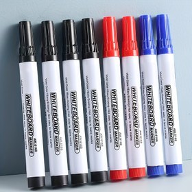 Resim 10 adet Silinebilir Beyaz Tahta Kalemi Tahta Kalemi Büyük Kapasiteli Renkli Su Bazlı Kalemtıraş Ofis Öğretmen Kalın Uçlu Çizim Tahtası Kalemi 