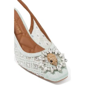 Resim Kurt Geiger Chelsea 60 Block Slingback Deri Lüks, Dolgu Topuklu Kadın Ayakkabı 