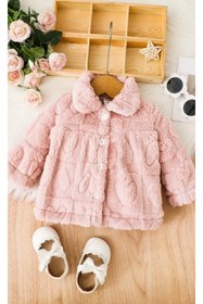 Resim SHEIN Pembe Kalp Detayli Yumos Bebek Ceket 