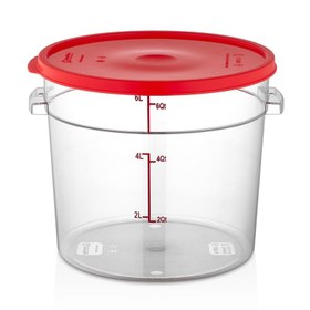 Resim GastroPlast GRP-6 Polipropilen Yuvarlak Saklama Kabı, 6 L 
