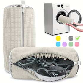 Resim 360° Derin Temizlik Ayakkabı Yıkama Makinesi Çantası: Yeniden Kullanılabilir Sneaker ve Tenis Ayakkabısı İçin Lekesiz Temizleme Seti, 39cm*19cm Boyutu - Çoğu Ayakkabı Tipine Uygun, Ayakkabı ve Makine Koruma, Çamaşır Torbası 