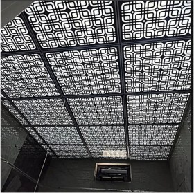 Resim Bazaar Avm Asma Tavan Uyumlu LED Döşenebilir Moderna 60X60 cm Tavan Paneli- Siyah Renk 