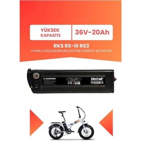 Resim Rks Rs-ııı Rs3 Uyumlu 36v 20ah Elektrikli Bisiklet Bataryası Siyah 