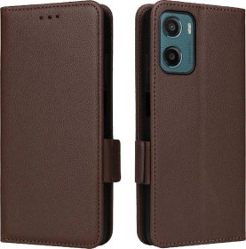 Resim Motorola Moto E15 4g İçin Manyetik Yan Tokalı Cüzdan Pu Deri Kartlık Tutucu Kapak 