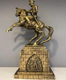 Resim Dekoratif Polyester Atatürk Heykeli Gold Eskitme 