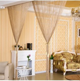 Resim Parlak Püsküllü Kapı Perdesi - 200x100cm Düğün & Kafe Dekorasyonu 