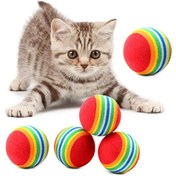 Resim neararsanbizden Sünger Kedi Köpek Çiğneme Ve Oyun Topu 4 Adet 