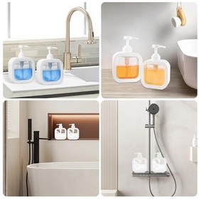 Resim Plastik Sıvı Sabunluk, Beyaz Renk, 500 Ml 1 