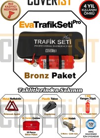 Resim COVERİST Eva Trafik Seti Plus - 1 KG Yangın Tüpü - 4 Yıllık - Siyah - Bronz Paket 