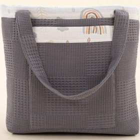 Resim Bebek Bakım Çantası - Antrasit Waffle - Yeşil Gökkuşağı 