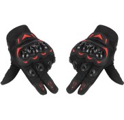 Resim Dofolink Aumotop Lh-03 Siyah-kırmızı M Büyüklük Motor Güvenlik Eldiveni, Dört Mevsim Kullanıma Uygun, Kaymazsız Dokunmatik Ekran Dostu, Dayanıklı Outdoor Spor Eldiveni 