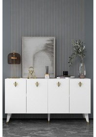 Resim 8209-32dd Kb150 Konsol, Tv Ünitesi Beyaz-altın Beyaz-altın 