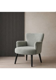 Resim Waterybrook Welsoft Berjer Tekli Koltuk Demonte Siyah Ahşap Ayak 12 Renk Seçeneği Gri 