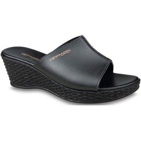 Resim Ceyo Dolgu Topuklu Kadın Terlik Perla-13 Siyah 