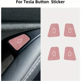 Resim Hightower 2017-2024 Tesla Model 3/y Kapı Düğme Sticker Pembe 