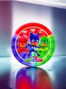 Resim 8 Adet Pijamaskeliler Temalı Tabak - Doğum Günü Parti Ve Eğlenceli Etkinlikler İçin 7 