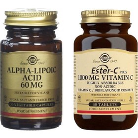 Resim Solgar Alpha Lipo Acid 30 x 60 MG + Solgar Ester-C Plus 30 x 1000 MG 