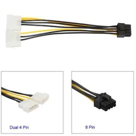 Resim 8 Pin Power Kablo 8 Pin to Molex Power PCIE Ekran Kartı Güç Kablo 