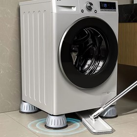 Resim 4 adet Ultra-Sessiz Şok Geçirmez Çamaşır Makinesi Pedleri - Premium Kaymaz, Dayanıklı Yastıklı Pedler Artan Kararlılık ve Kolay Kurulum için, Çamaşır Makinesi için Uygun, Çamaşır Makinesi Pedleri, Cihaz Koruma, Dokulu Yüzey, Güvenli Uygunluk, Minimalist Tasarım, Yüksek Kaliteli Malzeme, Ev Kullanıcıları 