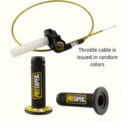 Resim Tongdashop Sarı 22mm 7/8'' Dirt Bike Gaz Kumanda Kolu - 1200mm Kablo, Ergonomik Dokulu Yüzey 