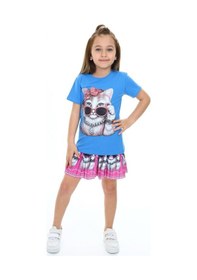 Resim Sevimli Kedi Etek Tişört Kahverengi - Leopar 