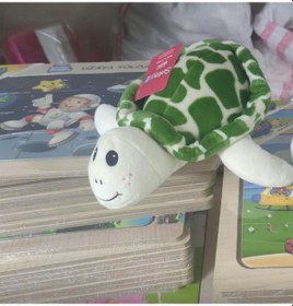 Resim Sevimli Kaplumbağa Peluş Oyuncak Uyku Arkadaşı 30 Cm Yeşil 