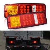 Resim 2 Adet Çok Amaçlı LED Stop Lambası, Yüksek Parlaklıkta Kamyon, Karavan, Otobüs, Minibüs ve Römork Fren & Geri Vites Işığı İçin Uygun 