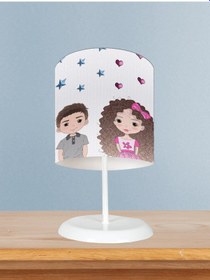 Resim Mekta Home Bebek Ve Çocuk Odası Kız Ve Erkek Çocuk Desenli Abajur 
