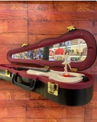 Resim Keman Kutusu Tasarımlı Dönen Balerinli Müzik Kutusu Nostaljik Dekoratif Hediyelik Ürün 