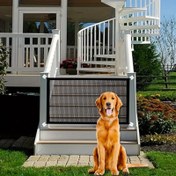 Resim 1 adet Açık Alan İzolasyon Bariyeri, Balkon Yatak Odası Güvenlik Ağı Çit, Matkap Gerektirmeyen İç Mekan Engelleme Koruma, Merdivenler, Kapılar, Koridorlar, Verandalar, Bahçeler için Uygun 
