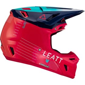 Resim Leatt GPX 8.5 V23 cross enduro motosiklet kaskı + Velocity 5.5 gözlük kırmızı lacivert L 