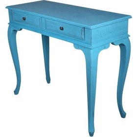 Resim Roys Ahşap 100 Cm Çekmeceli Turkuaz Eskitme Dresuar Ahşap 