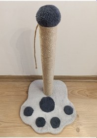 Resim Kedi Tırmalama Tahtası Pati Modelli 50 Cm Büyük Boy Tırmalama Kedi Oyun Alanı Peluş Başlıklı 