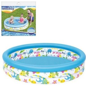 Resim Su Pompalı Bestway 51009, 3 Boğum Desenli Çocuk Havuzu, 122x25 cm Çok Renkli 