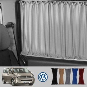 Resim İntero Volkswagen Transporter T5 Camlı Van Raylı Perde Seti Siyah 