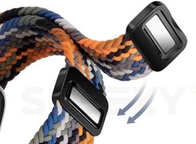 Resim Sneezy Watch Strap Samsung Galaxy Watch 6 - Classic 40-43-44-47mm İle Uyumlu 20mm FiberLink Manyetik Tokalı Kumaş Örgü Kordon 