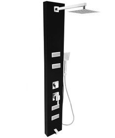 Resim Aurel Lena Siyah Diamond Masajlı Duş Sistemi Siyah 