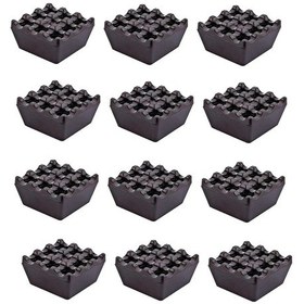 Resim Kırılmaz Sert Plastik Küllük - 12 Li Kare Izgaralı Kül Tablası 